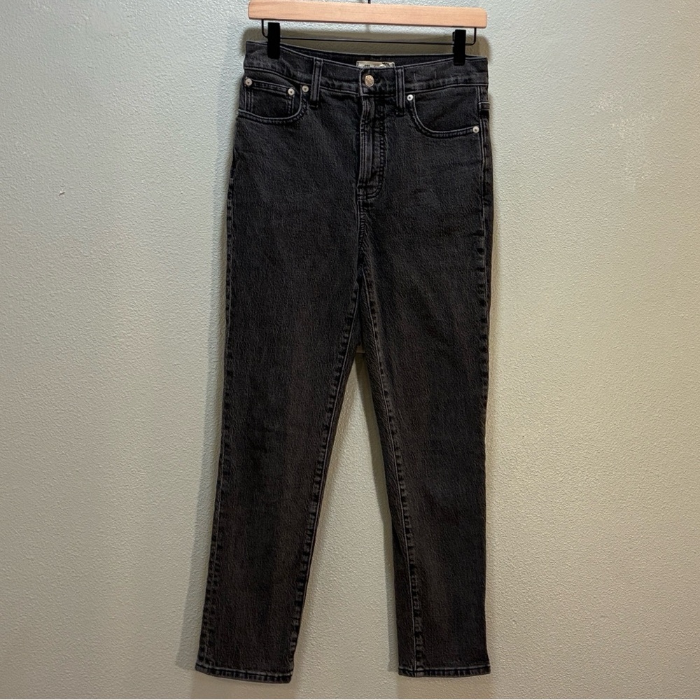 Madewell Perfect Vintage Jean High Rise Straight Leg Black Wash Size 26